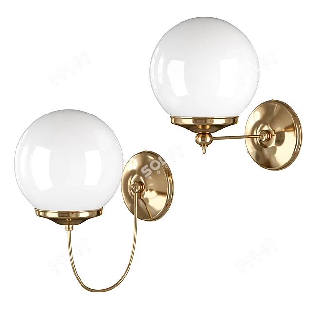 Modern Sconce Set Mullan 3D model image 1