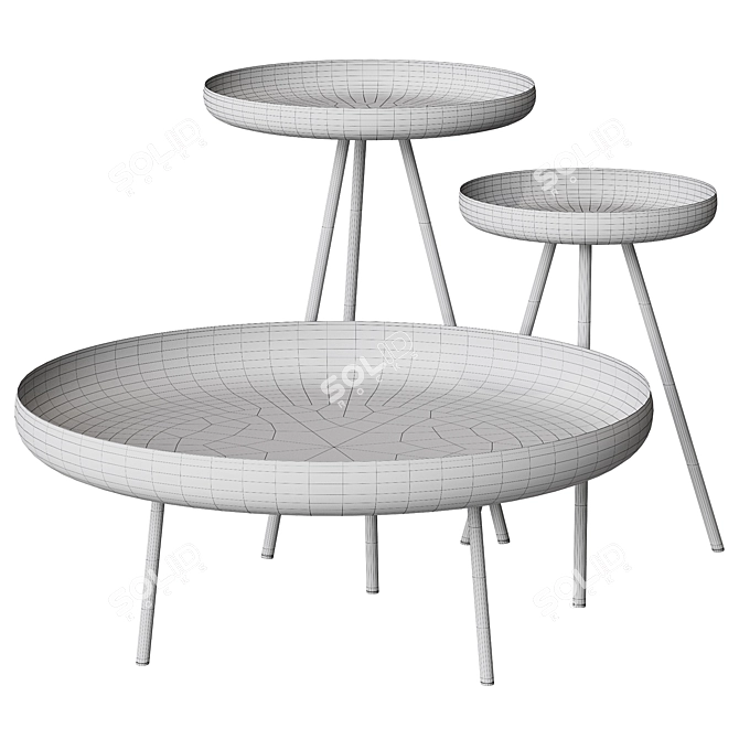 LOFA Nesting Side Tables Set 3D model image 2