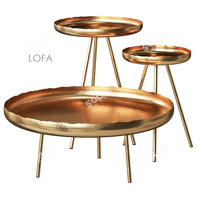 LOFA Nesting Side Tables Set 3D model image 3