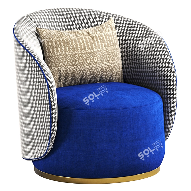 Modern Fendi Casa Annabelle Armchair 3D model image 2