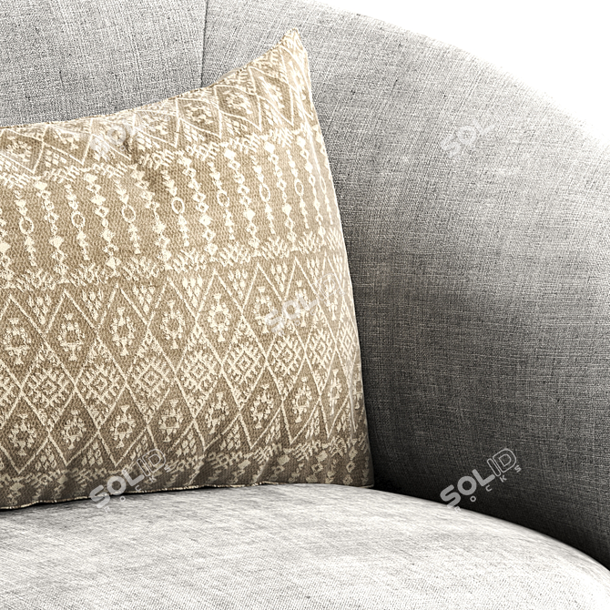  Modern Fendi Casa Annabelle Armchair 3D model image 3