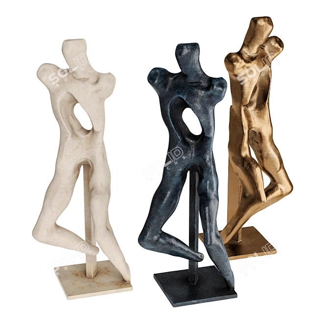 Metal Plaster Abstract Man Figure 3D model image 3