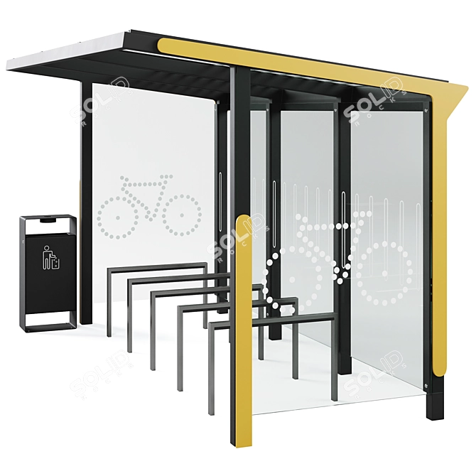 Modern Bike Parking Solutions 3D model image 2