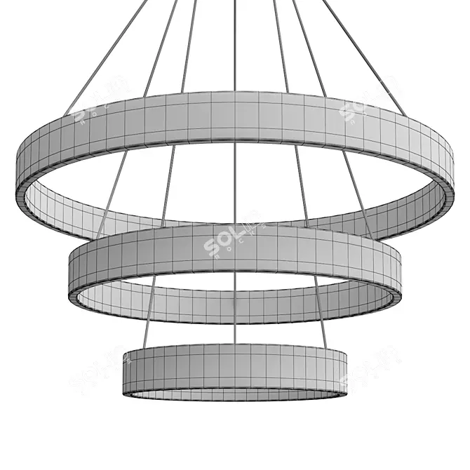 Contemporary LED Chandelier 3D model image 3