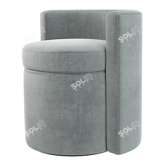 Solene Side Chair Velvet Collection 3D model image 1