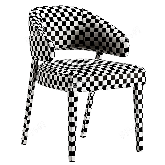 Modern Kaya Dining Chair Kit 3D model image 3