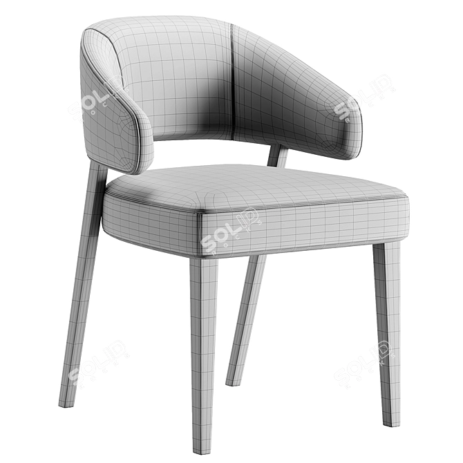 Modern Kaya Dining Chair Kit 3D model image 4