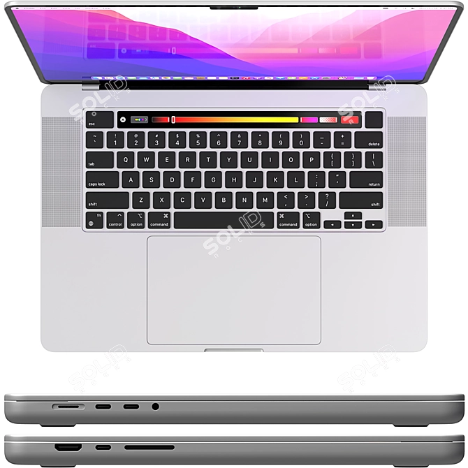 Apple Mac Book Pro 2022: 3D Render 3D model image 3