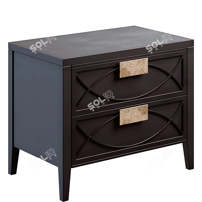 Amelie Black Nightstand by Loft-Concept 3D model image 1