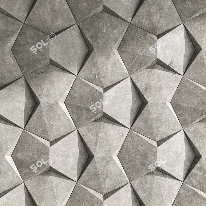 Okiun BLINK 3D Panel Art 3D model image 1