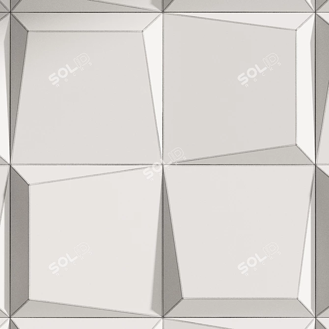 Elegant Mezzo 3D Wall Panel 3D model image 5