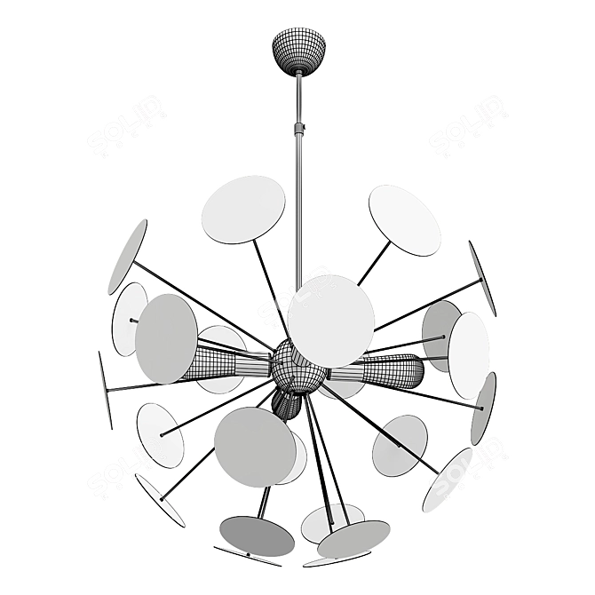 Elegant ROSSO Chandelier: A Must-Have 3D model image 2