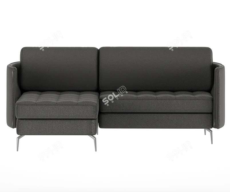 Elegant Osaka Chaise Lounge Sofa 3D model image 2