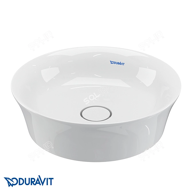 Duravit White Tulip Pedestal Sink 3D model image 3