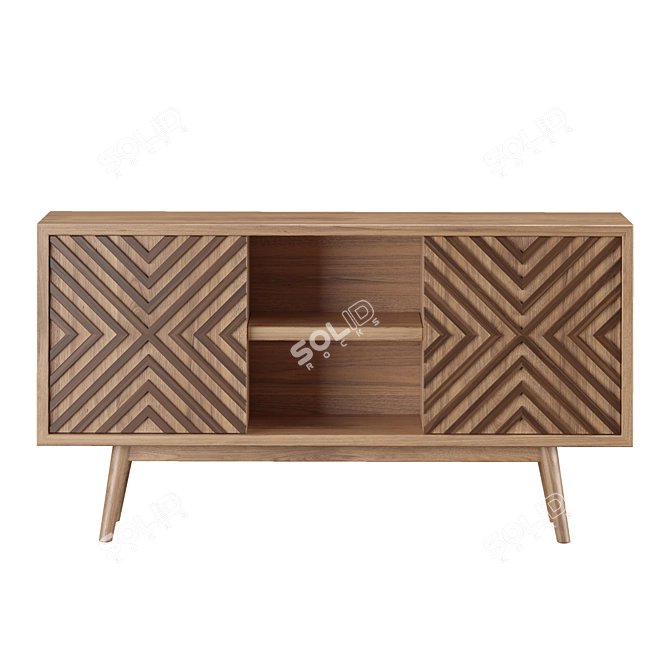 Casanova Sideboard 3D Model Wood 3D model image 1