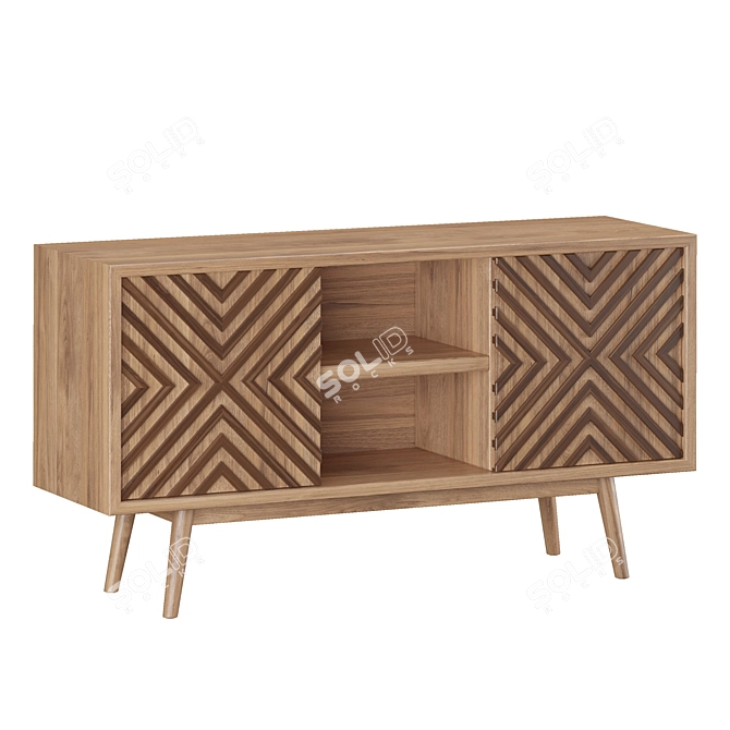 Casanova Sideboard 3D Model Wood 3D model image 2