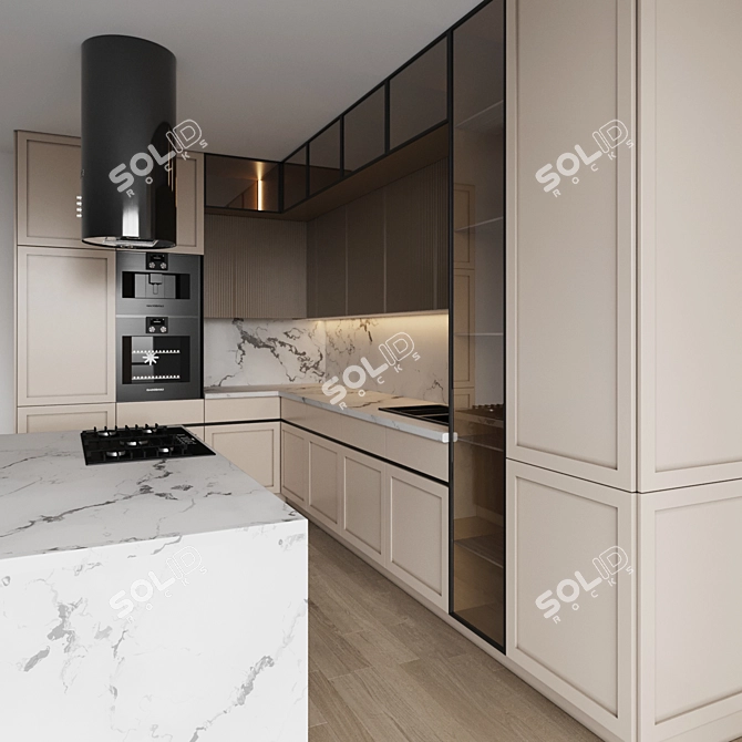 Modern 3D Kitchen Appliance Set 3D model image 2