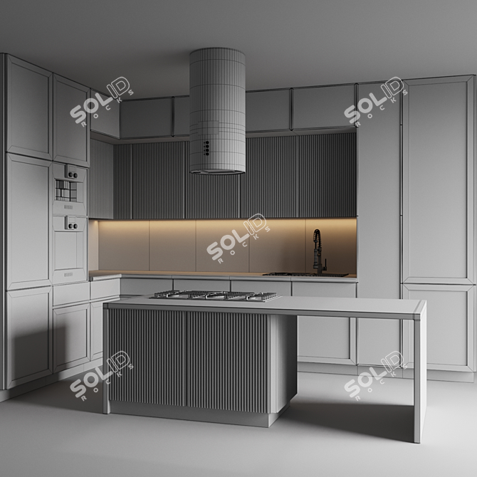 Modern 3D Kitchen Appliance Set 3D model image 4