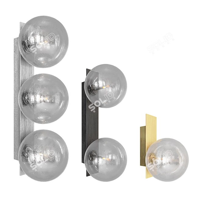  Schwung Oslo Sconce Lamp in Gold, Silver, Black 3D model image 1