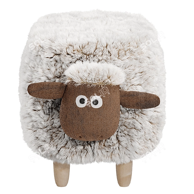 Kids Sheep Pouf Oliwia II 3D model image 1