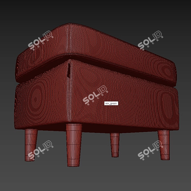 Leset Mix Pouf: Stylish Russian Design 3D model image 5