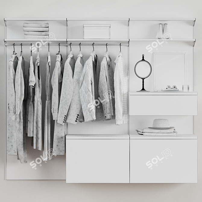 BOAXEL Garment Storage System 3D model image 2