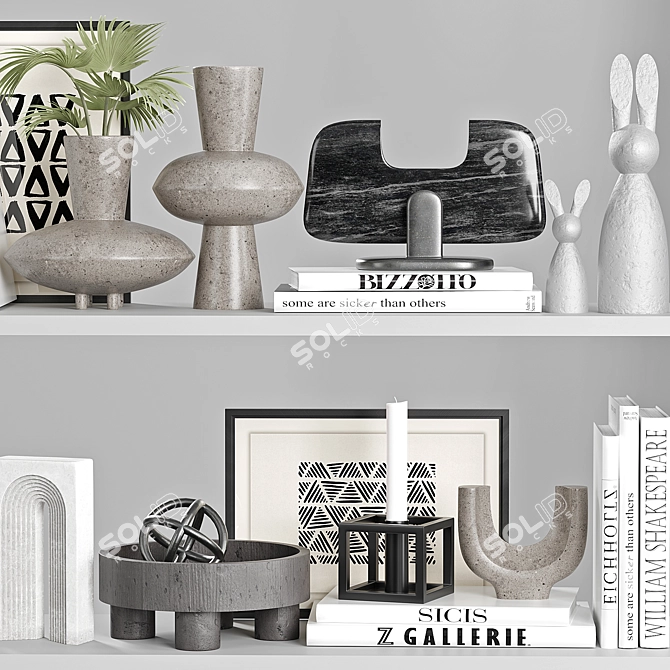 Elegant Decor Set 2018 3D model image 2