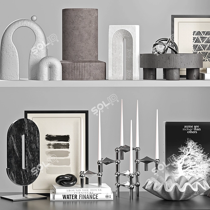 Elegant Decor Set 2018 3D model image 4