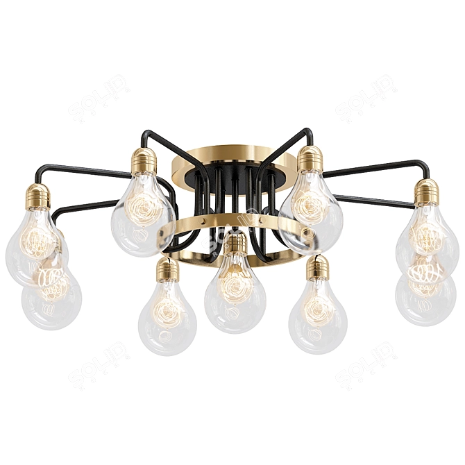 Modern Chandelier Fixture Alonzo 3983 3D model image 1