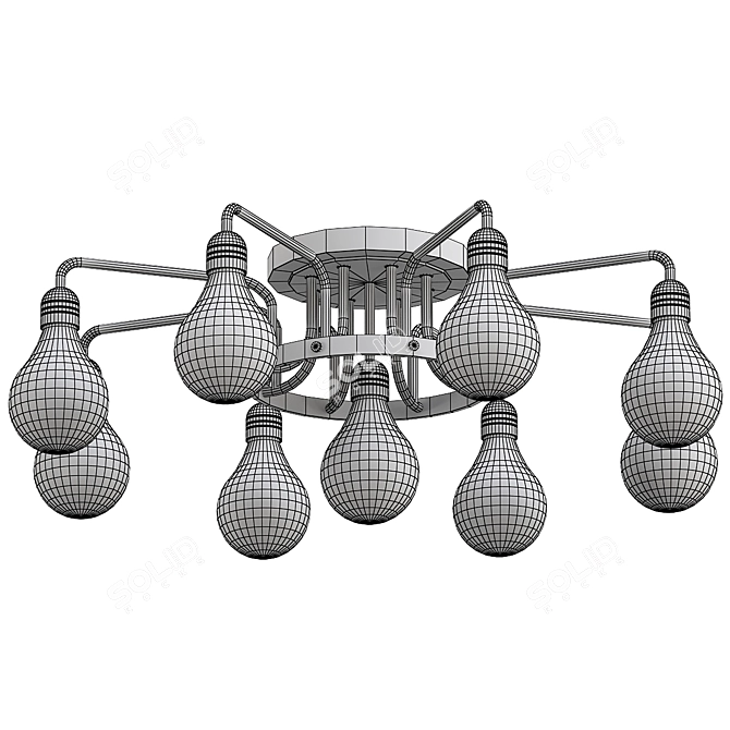 Modern Chandelier Fixture Alonzo 3983 3D model image 2
