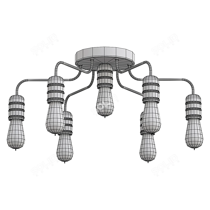 Modern Arte Lamp Ceiling Chandelier 3D model image 2