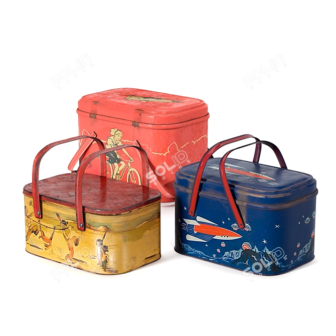 Vintage Lunch Box 3D Models 3D model image 3