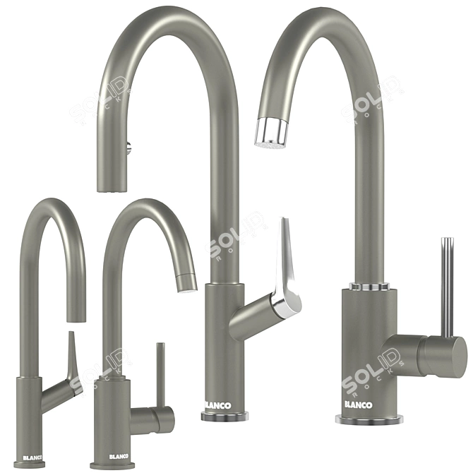 BLANCO CARENA & MIDA Faucet Set 3D model image 3