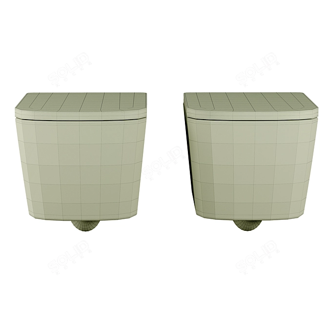 Kronenbach Cube Compact Wall-Hung Toilet 3D model image 2