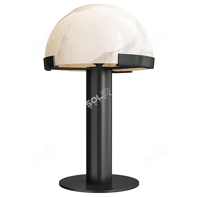 Monochromatic Dome Table Lamp Eimil 3D model image 1