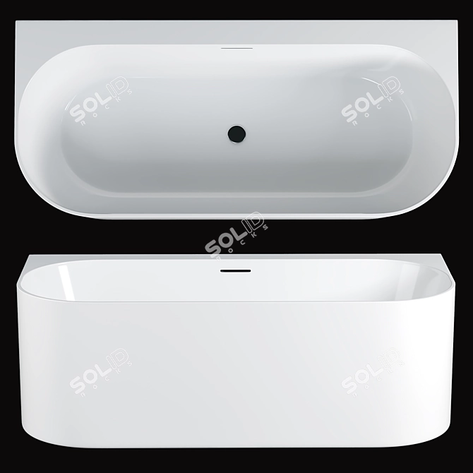 Riho Devotion Back2Wall Badewanne 180 x 80 cm 3D model image 1