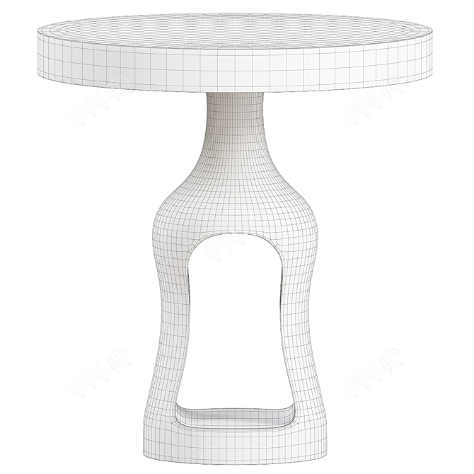 Modern Oak Yann Side Table 3D model image 2
