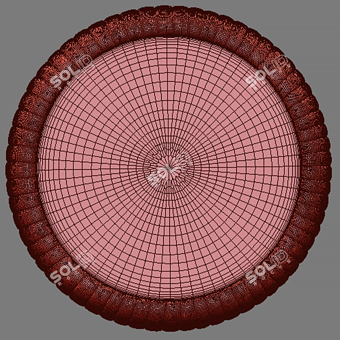 Contemporary Diotti Pouf with Texture 3D model image 4