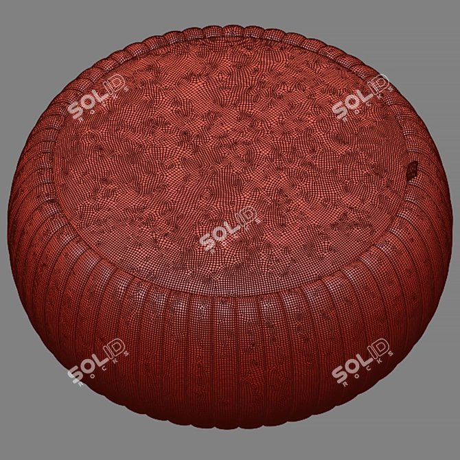 Contemporary Diotti Pouf with Texture 3D model image 8