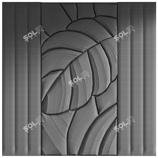Soft Leaf Wall Panels 3D model image 5