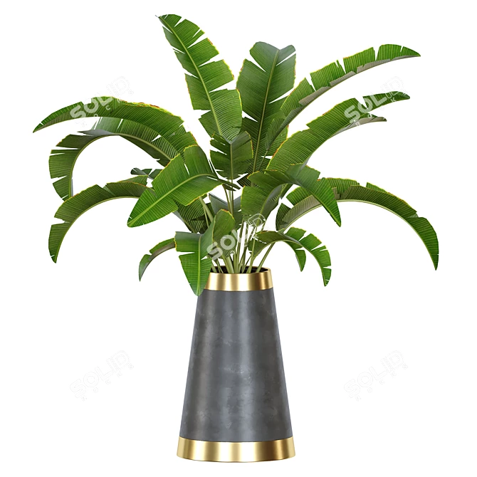 Modern Plant Design Model in Millimeters 3D model image 1