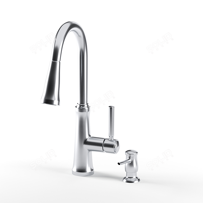 Moen Stableton Spot-Resist Stainless Faucet 3D model image 4