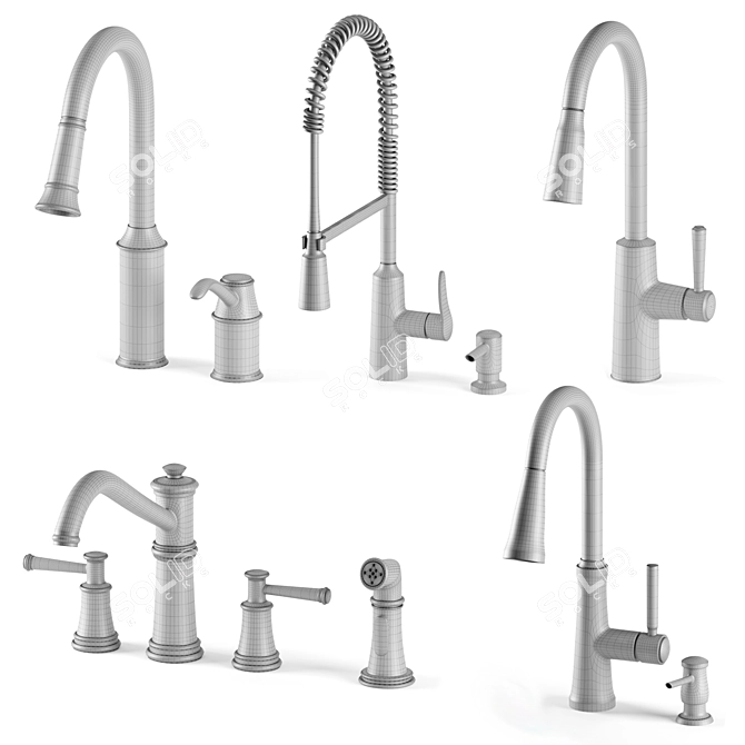 Moen Stableton Spot-Resist Stainless Faucet 3D model image 7