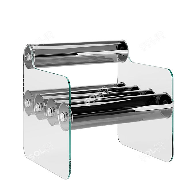 Modern Glass Armchair by Mojow 3D model image 1