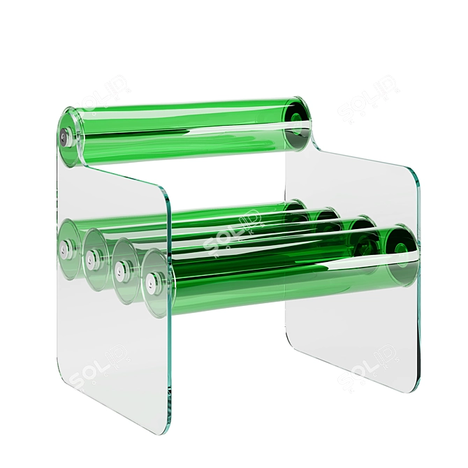 Modern Glass Armchair by Mojow 3D model image 2