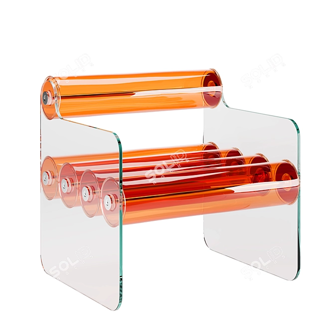 Modern Glass Armchair by Mojow 3D model image 3