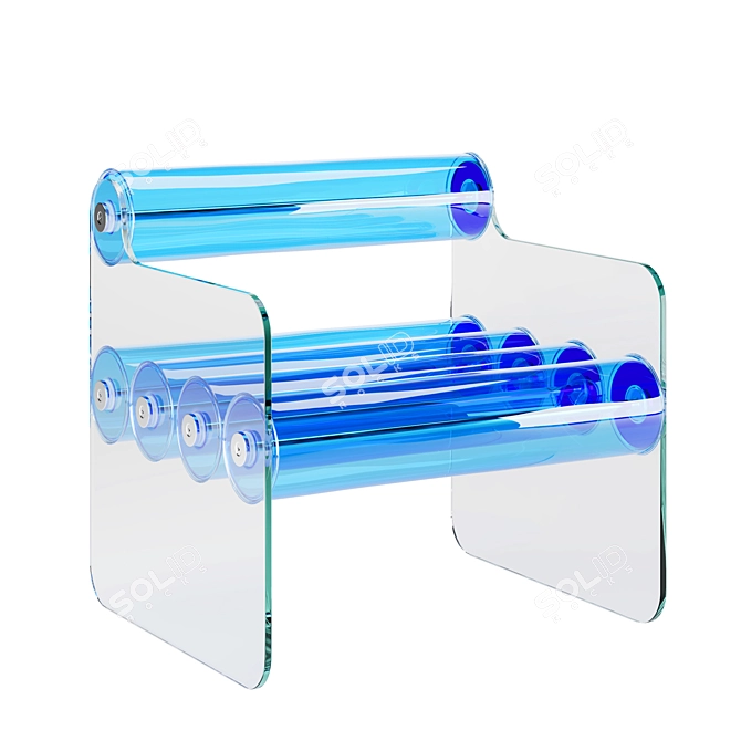 Modern Glass Armchair by Mojow 3D model image 4