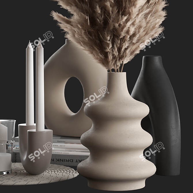 Pampas Zara Home Decor Set 3D model image 5