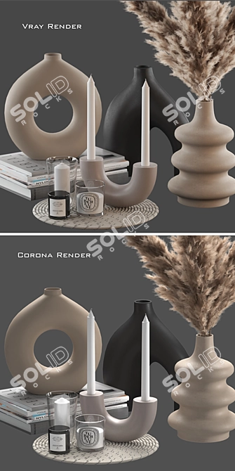 Pampas Zara Home Decor Set 3D model image 6