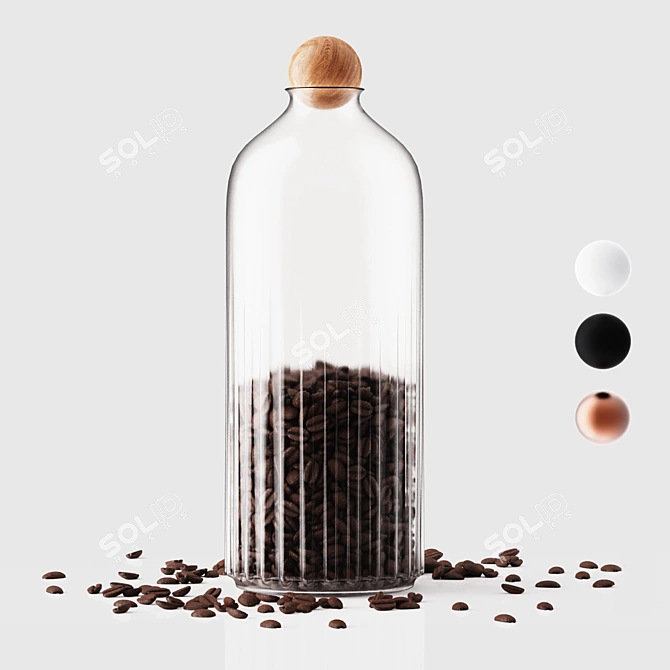 Modular Coffee Bean Storage Container 3D model image 1